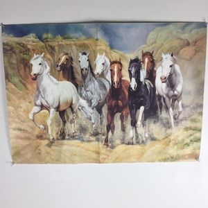 Western Style Farmhouse Horses Wall Art 20X27